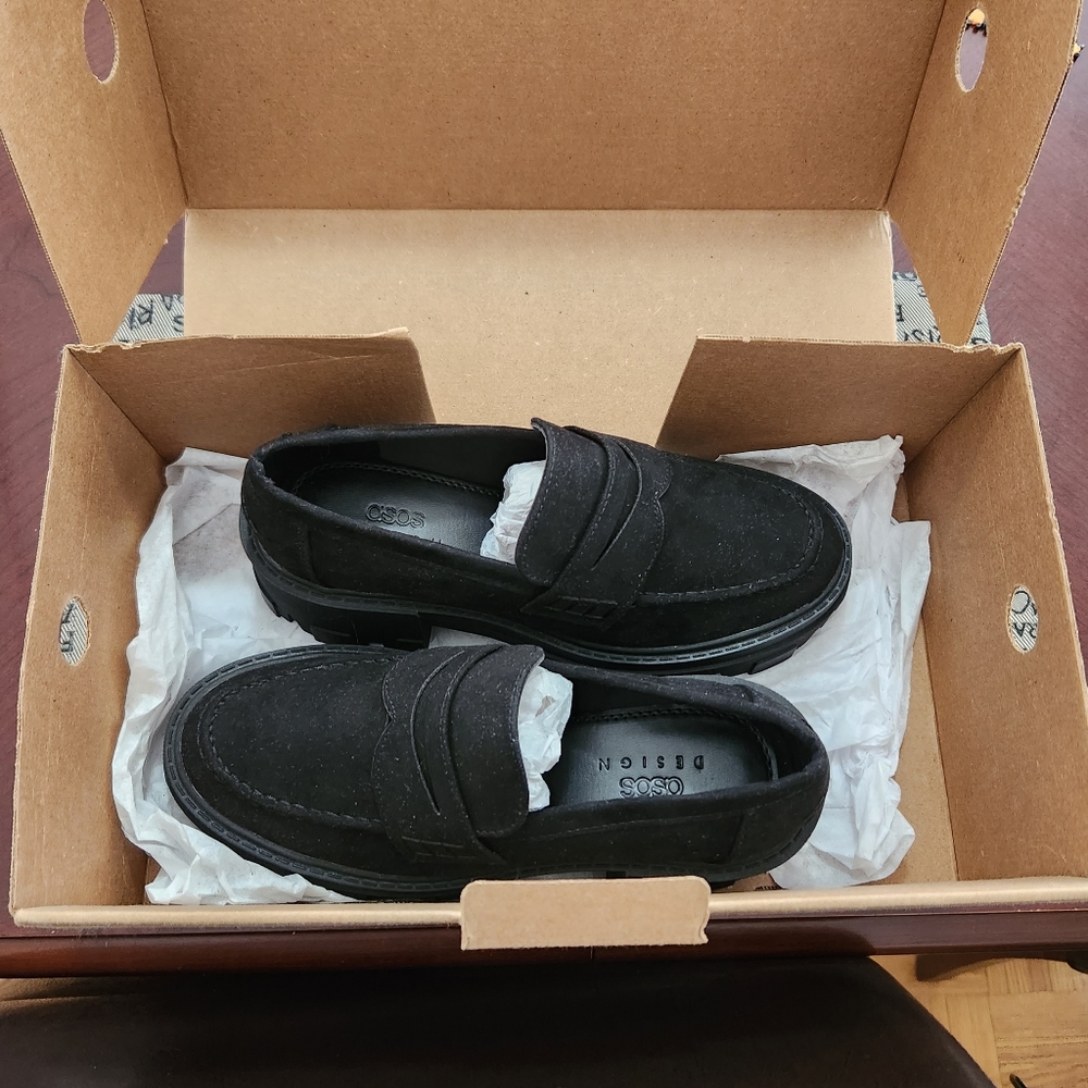 Black loafers